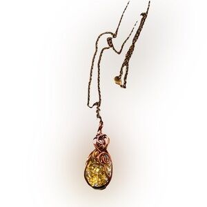 Artesian copper pyrite necklace